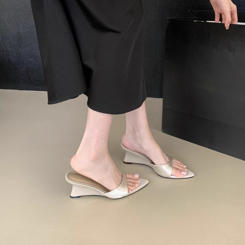 Home Office Makeover - 新しい夏のファッションウェッジヒールフリップフロップ屋外クリップトゥ女性グラディエータースリッパレディースカジュアルドレスストリートスタイルスライド