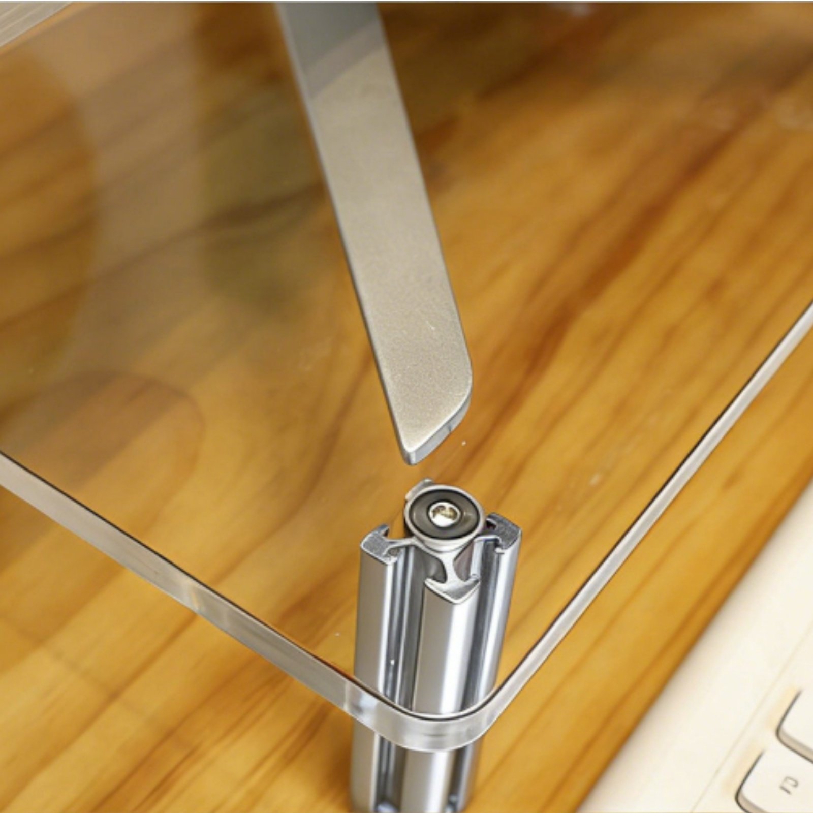 Monitor Riser Stand - アクリル製モニタースタンド 簡単に清潔に保ち透明にすることができるモニターライザー デスクトップオーガナイザーシェルフ 簡単セットアップ デスクアクセサリー