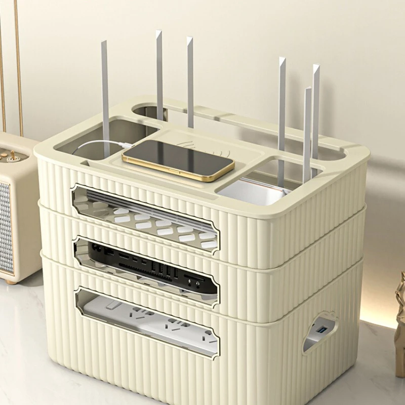WiFiルーター収納ボックス テレビセットトップボックスホル - Home Office Box のレビューと価格