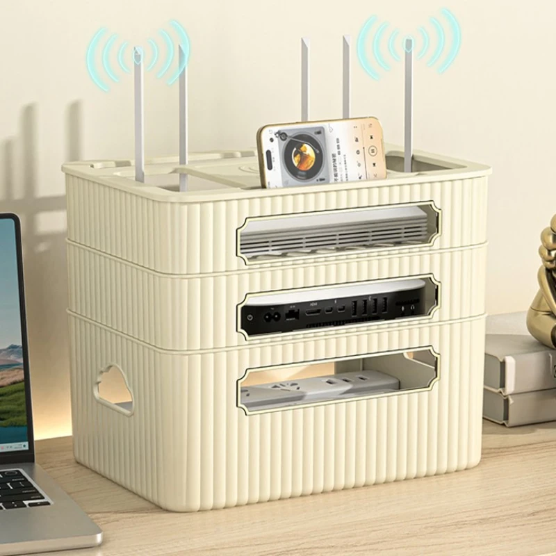 WiFiルーター収納ボックス テレビセットトップボックスホル - Home Office Box のレビューと価格