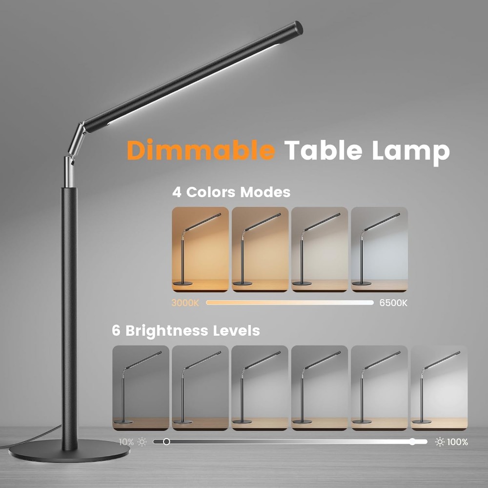 16インチ調節可能なメタルLEDデスクランプ、15W 120 - Office Table Home のレビューと価格