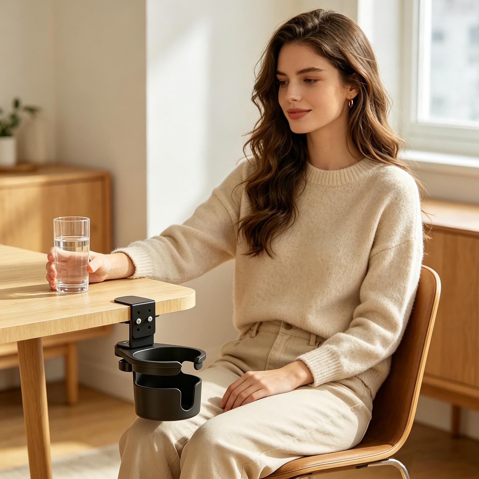 デスクカップホルダー卓上ドリンクスタンドテーブルウォーターボ - Office Table Home のレビューと価格