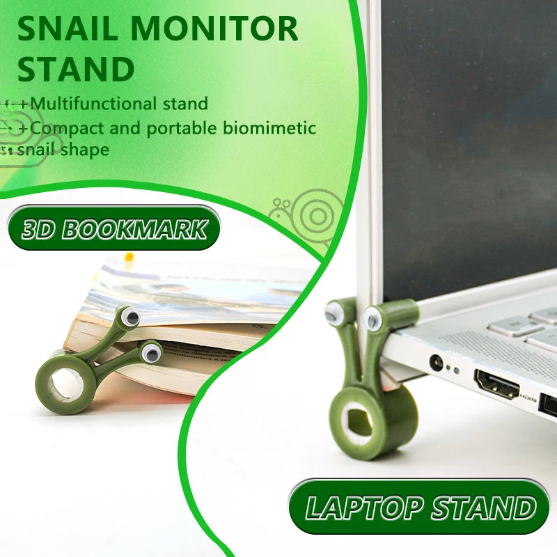 キュートで個性的なカタツムリ型デスクトップライザー（スリムノ - Monitor Riser Stand のレビューと価格