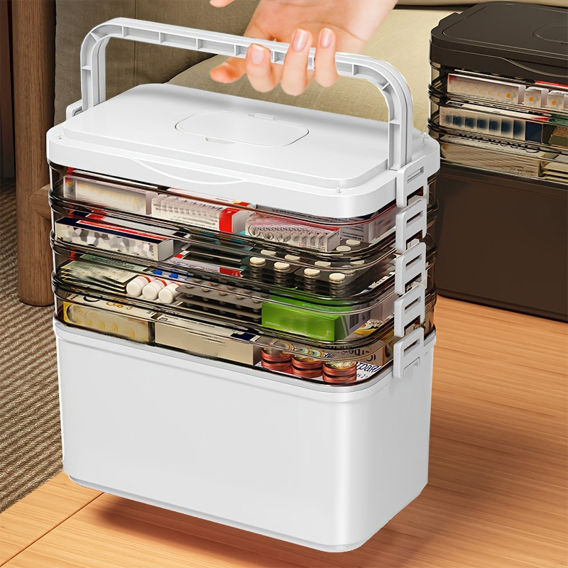多機能多層収納ボックス、ハンドル付き、大/特大サイズ - 文 - Home Office Box のレビューと価格