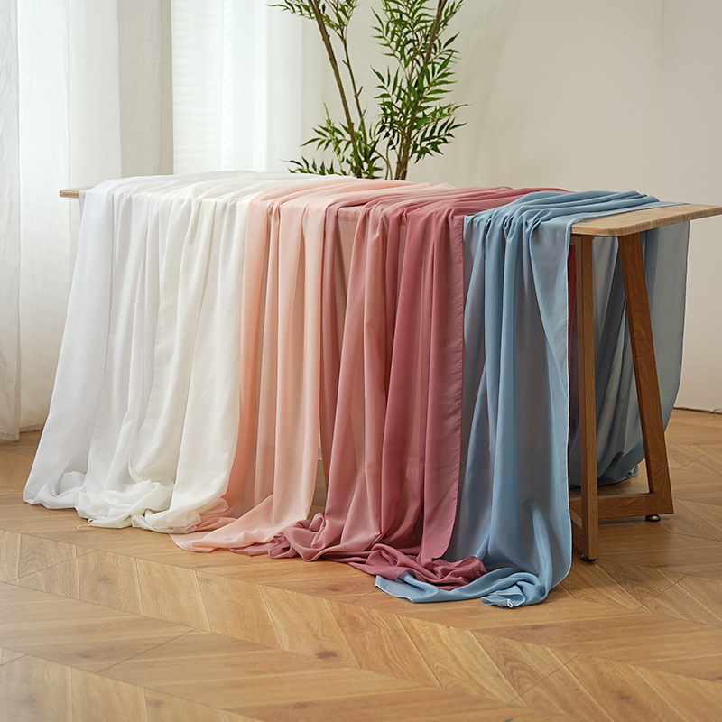 厚手のシフォン製テーブルランナー、無地、傷つきにくい、北欧風 - Home Office News のレビューと価格