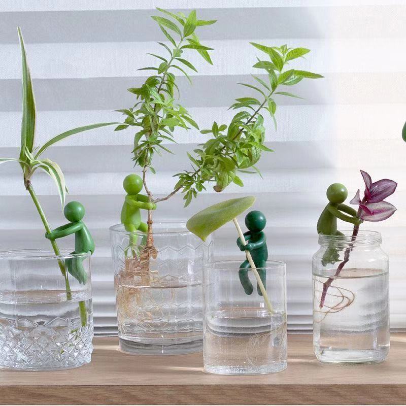 水耕栽培植物固定用置物オーナメント、直立型植物サポート装飾、 - Home Office Word のレビューと価格