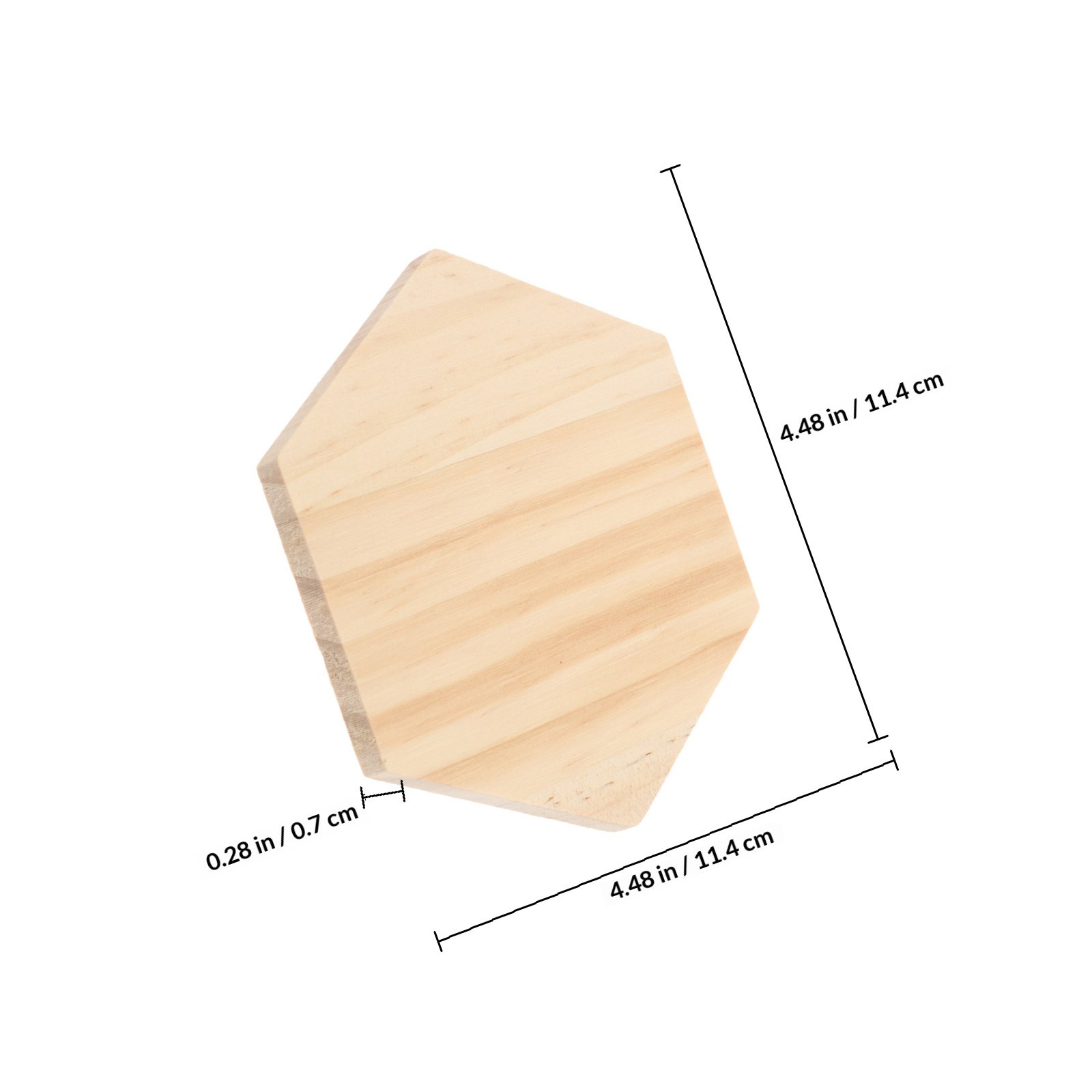 6 個の六角形未完成木製コースターブランク DIY クラフト - Office Table Home のレビューと価格