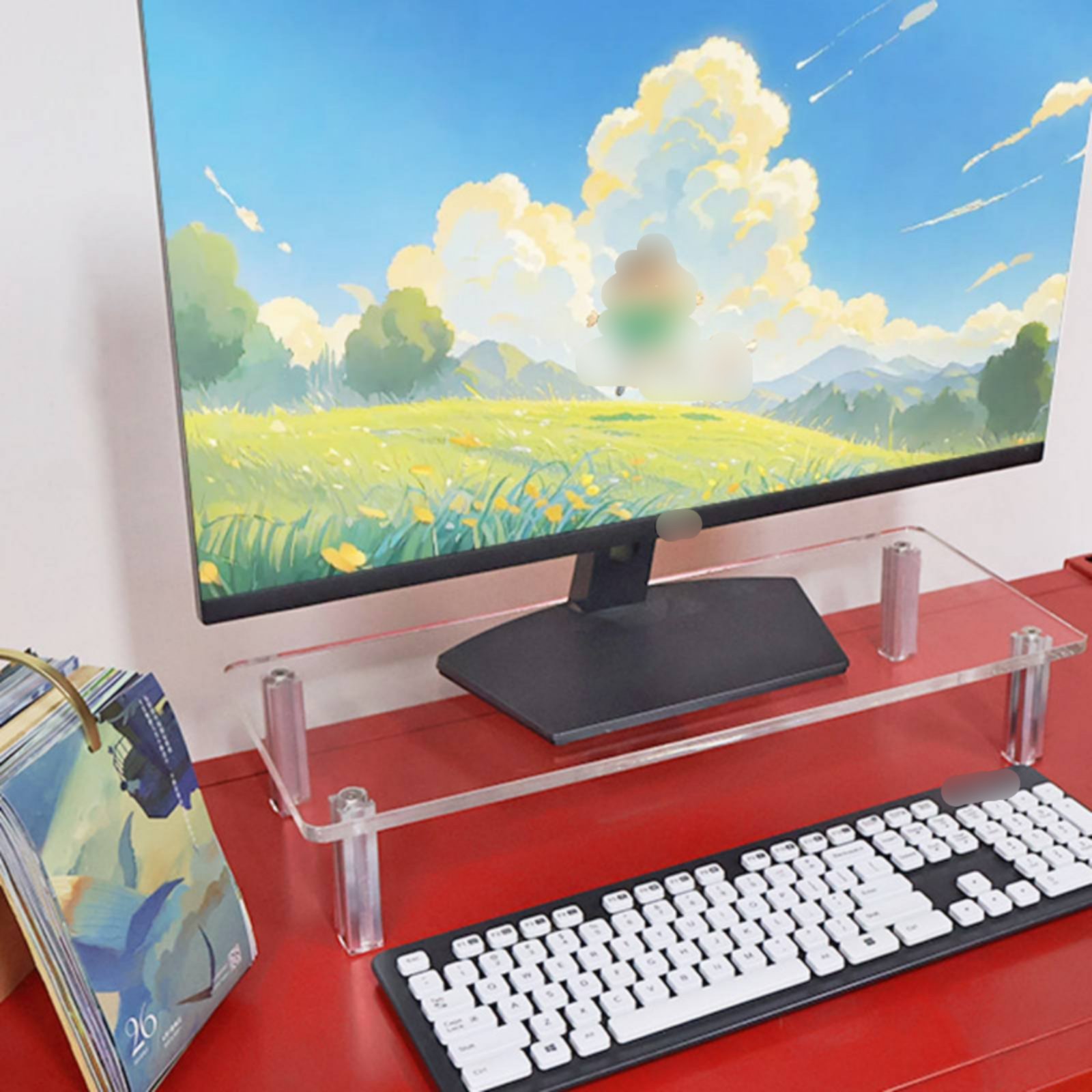 アクリル製モニタースタンド 簡単に清潔に保ち透明にすることが - Monitor Riser Stand のレビューと価格