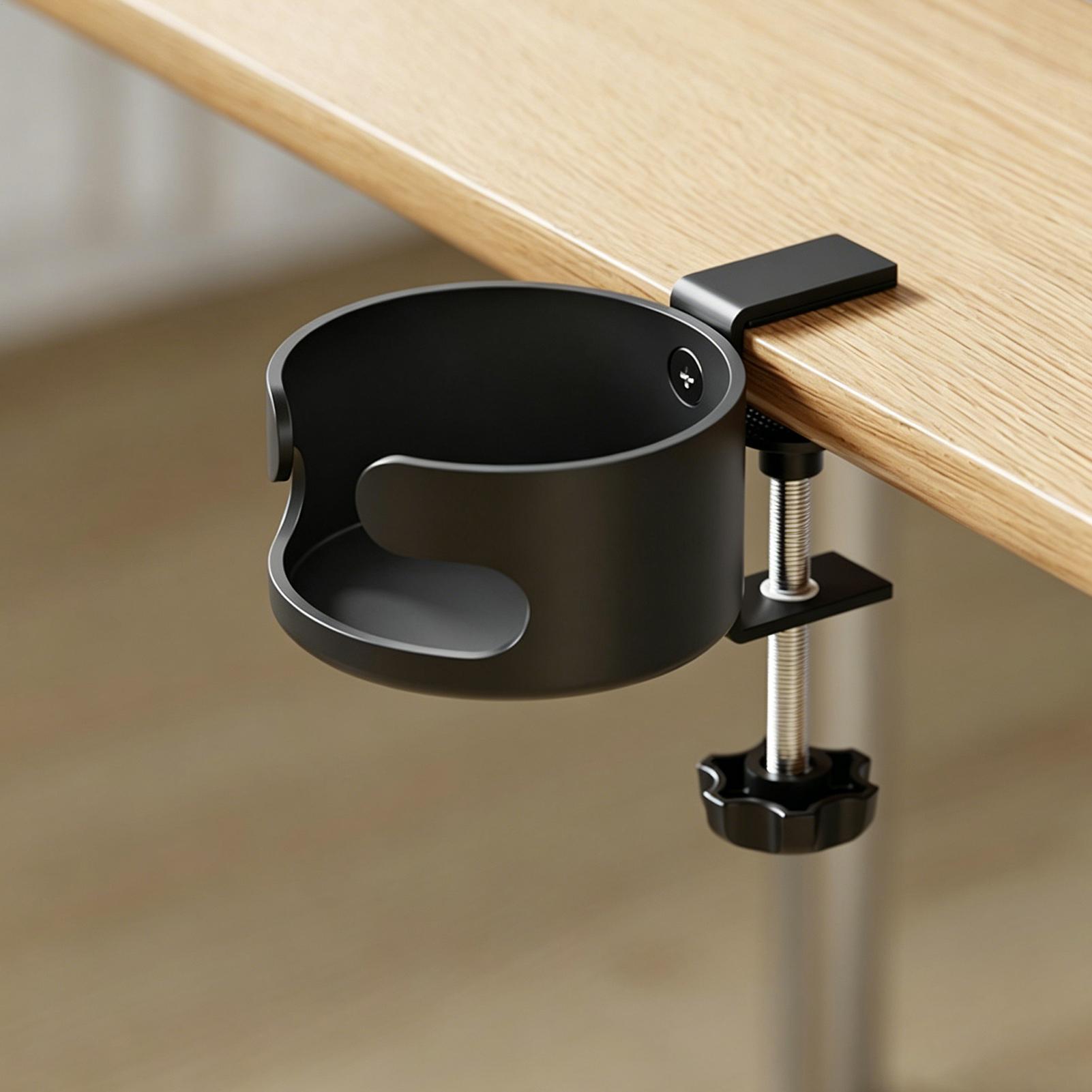 デスクカップホルダークランプ調節可能なこぼれ防止ドリンクスタ - Office Table Home のレビューと価格