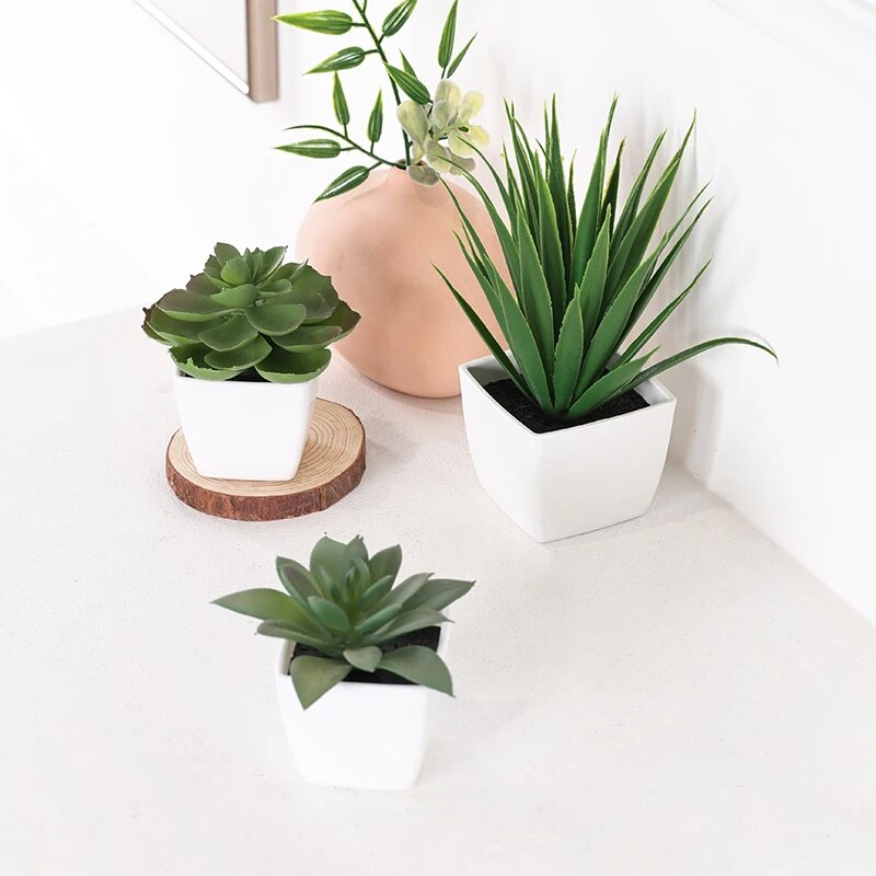 人工緑の植物盆栽,家庭,レストラン,オフィス,デスク,窓の装 - Home Office Word のレビューと価格
