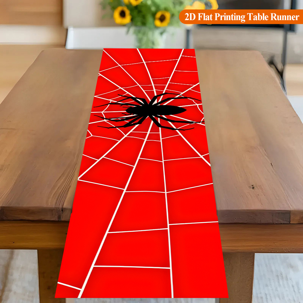 1pc スパイダーウェブ レッドスパイダーテーブルランナー  - Home Office News のレビューと価格