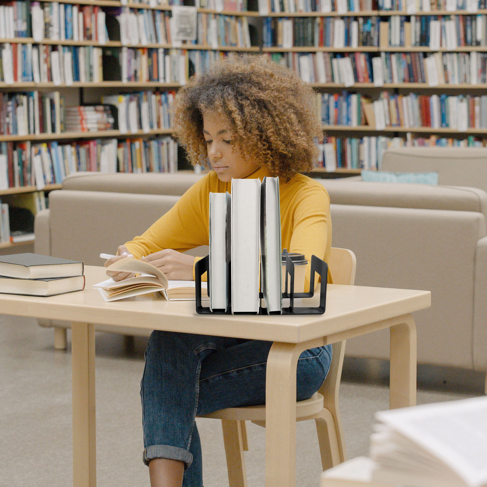 本棚用ブックホルダー デスクトップオーガナイザー マガジンラ - Home Office With Bookshelves のレビューと価格