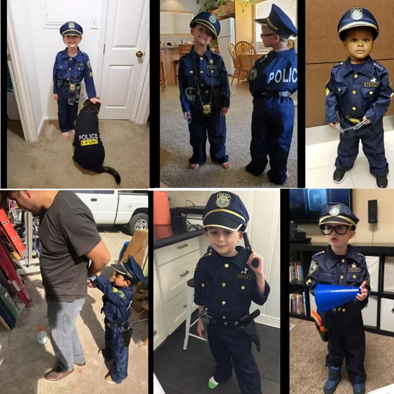 3-12歳のかわいいアメリカの子供用警察官コスチューム、男の - Home Office Makeover のレビューと価格