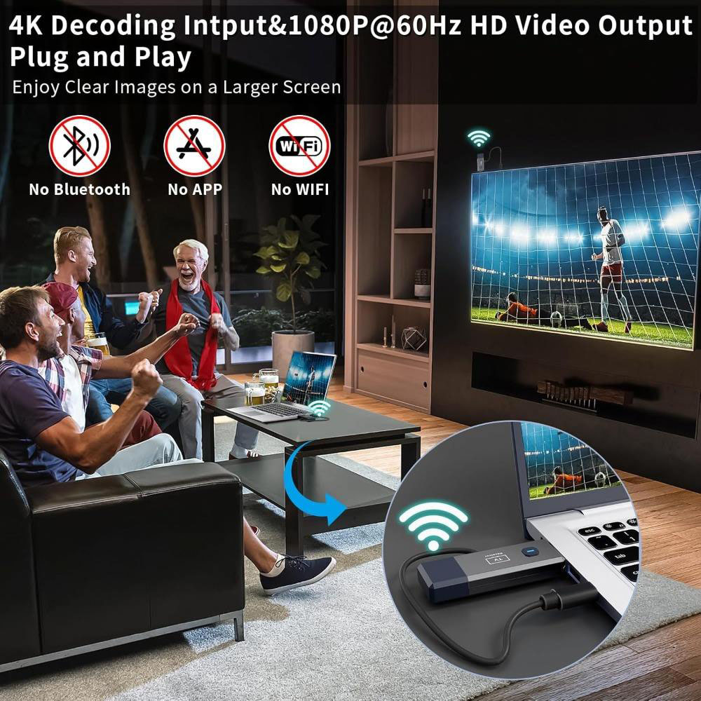 50 メートル長距離 1080P ワイヤレス HDMI 互換 - Home Office Laptop のレビューと価格