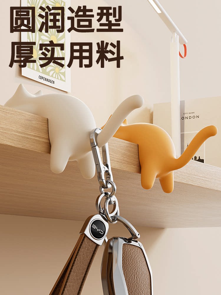 かわいい携帯用猫型バッグフックハンガー、テーブルフック、ハン - Office Table Home のレビューと価格