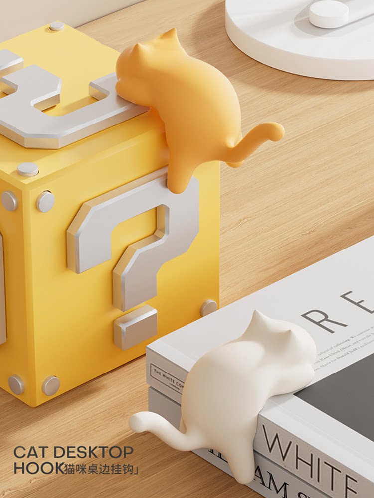 かわいい携帯用猫型バッグフックハンガー、テーブルフック、ハン - Office Table Home のレビューと価格