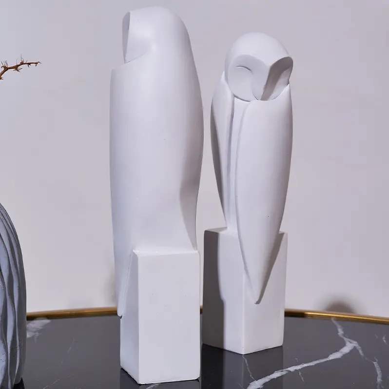 家の装飾のためのミニマリストの彫刻,動物の彫刻,装飾的な置物 - Home Office With Bookshelves のレビューと価格